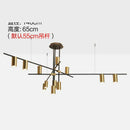 GobekUsa Black Minimalist Dining Room Chandelier: Modern Nordic Long Lights for Stylish Lighting
