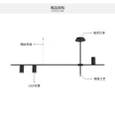 GobekUsa Black Minimalist Dining Room Chandelier: Modern Nordic Long Lights for Stylish Lighting