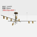 GobekUsa Black Minimalist Dining Room Chandelier: Modern Nordic Long Lights for Stylish Lighting