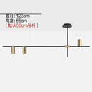 GobekUsa Black Minimalist Dining Room Chandelier: Modern Nordic Long Lights for Stylish Lighting