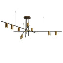 GobekUsa Black Minimalist Dining Room Chandelier: Modern Nordic Long Lights for Stylish Lighting