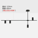 GobekUsa Black Minimalist Dining Room Chandelier: Modern Nordic Long Lights for Stylish Lighting