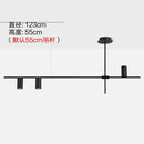 GobekUsa Black Minimalist Dining Room Chandelier: Modern Nordic Long Lights for Stylish Lighting