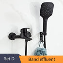 GobekUsa Black Brass Single Handle Shower Faucet Set with Hand Shower Head