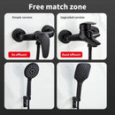 GobekUsa Black Brass Single Handle Shower Faucet Set with Hand Shower Head