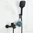 GobekUsa Black Brass Single Handle Shower Faucet Set with Hand Shower Head