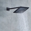 GobekUsa Black Brass Shower Faucet with 2-Way Mixer, Handshower and Rainfall Head