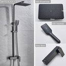 GobekUsa Black Brass Shower Faucet with 8" Rainfall Shower Head and Tub Spout