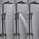 GobekUsa Black Brass Shower Faucet with 8" Rainfall Shower Head and Tub Spout