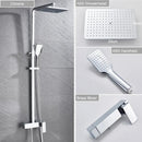 GobekUsa Black Brass Shower Faucet with 8" Rainfall Shower Head and Tub Spout
