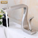 GobekUsa Black Brass Single Handle Basin Faucet, Deck Mounted Bathroom Sink Mixer
