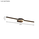 GobekUsa Contemporary LED Vanity Light in Black and White/Warm Light - 16"/23.5" Slim Line Acrylic Wall Sconce