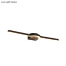 GobekUsa Contemporary LED Vanity Light in Black and White/Warm Light - 16"/23.5" Slim Line Acrylic Wall Sconce