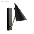 GobekUsa Modern Black Tapered Wall Lighting Fixture - Stylish Metallic Wall Mounted Lamp for Dining Room - 1 Light