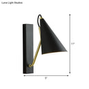 GobekUsa Modern Black Tapered Wall Lighting Fixture - Stylish Metallic Wall Mounted Lamp for Dining Room - 1 Light
