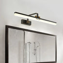 GobekUsa Minimalist Linear LED Wall Vanity Light & Metallic Mirror Cabinet - Black
