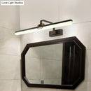 GobekUsa Minimalist Linear LED Wall Vanity Light & Metallic Mirror Cabinet - Black