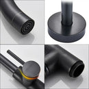 GobekUsa Black Bronze Bath Shower Tub Faucet Floor Mounted Rotate Spout Hot Cold Tap