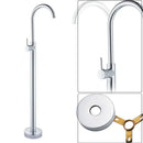 GobekUsa Black Bronze Bath Shower Tub Faucet Floor Mounted Rotate Spout Hot Cold Tap