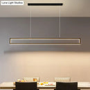 GobekUsa Sleek 39"/47" Rectangular Hanging Lamp: Simplicity Aluminum LED Island Pendant for Dining Room with Warm/White Light