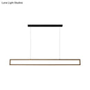 GobekUsa Sleek 39"/47" Rectangular Hanging Lamp: Simplicity Aluminum LED Island Pendant for Dining Room with Warm/White Light