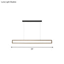 GobekUsa Sleek 39"/47" Rectangular Hanging Lamp: Simplicity Aluminum LED Island Pendant for Dining Room with Warm/White Light