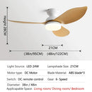 GobekUsa 48" Black Low Floor Ceiling Fan with Modern Design and LED Light