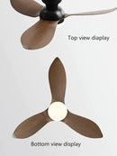 GobekUsa 48" Black Low Floor Ceiling Fan with Modern Design and LED Light