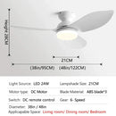 GobekUsa 48" Black Low Floor Ceiling Fan with Modern Design and LED Light