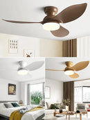 GobekUsa 48" Black Low Floor Ceiling Fan with Modern Design and LED Light