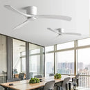 GobekUsa Black Modern Low Profile DC Ceiling Fan with Remote Control, Strong Airflow