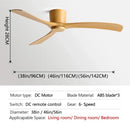GobekUsa Black Modern Low Profile DC Ceiling Fan with Remote Control, Strong Airflow