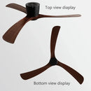 GobekUsa Black Modern Low Profile DC Ceiling Fan with Remote Control, Strong Airflow