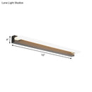 GobekUsa Modern Black LED Bathroom Vanity Light with Acrylic Shade - Warm/White Light