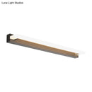 GobekUsa Modern Black LED Bathroom Vanity Light with Acrylic Shade - Warm/White Light