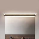 GobekUsa Modern Black LED Bathroom Vanity Light with Acrylic Shade - Warm/White Light