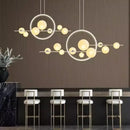 GobekUsa Bubble Glass Chandelier LED Dining Table Spherical Lighting