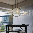 GobekUsa Bubble Glass Chandelier LED Dining Table Spherical Lighting