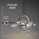 GobekUsa Bubble Glass Chandelier LED Dining Table Spherical Lighting