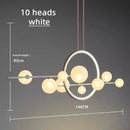 GobekUsa Bubble Glass Chandelier LED Dining Table Spherical Lighting