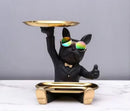 GobekUsa French Bulldog Tray Statue: Stylish Bulldog Storage Decor for Modern Home & Office.