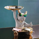GobekUsa French Bulldog Tray Statue: Stylish Bulldog Storage Decor for Modern Home & Office.