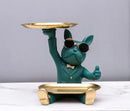 GobekUsa French Bulldog Tray Statue: Stylish Bulldog Storage Decor for Modern Home & Office.