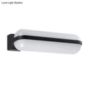 GobekUsa Modern Black Acrylic Wall Sconce with Flush Capsule Design and Half-Bulb Mounting
