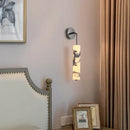 GobekUsa Carbon Steel LED Wall Lamp with Pull Chain Switch & Marble Stone Fixtures