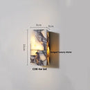 GobekUsa Carbon Steel LED Wall Lamp with Pull Chain Switch & Marble Stone Fixtures