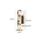 GobekUsa Carbon Steel LED Wall Lamp with Pull Chain Switch & Marble Stone Fixtures