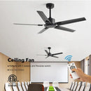 GobekUsa 52/56 Inch 35W DC Motor Modern Ceiling Fan with Remote Control