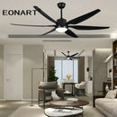 GobekUsa 66" Plastic Blade Ceiling Fan with LED Light and Remote Control