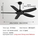 GobekUsa 58-Inch Black Ceiling Fan with Remote Control for Commercial Use